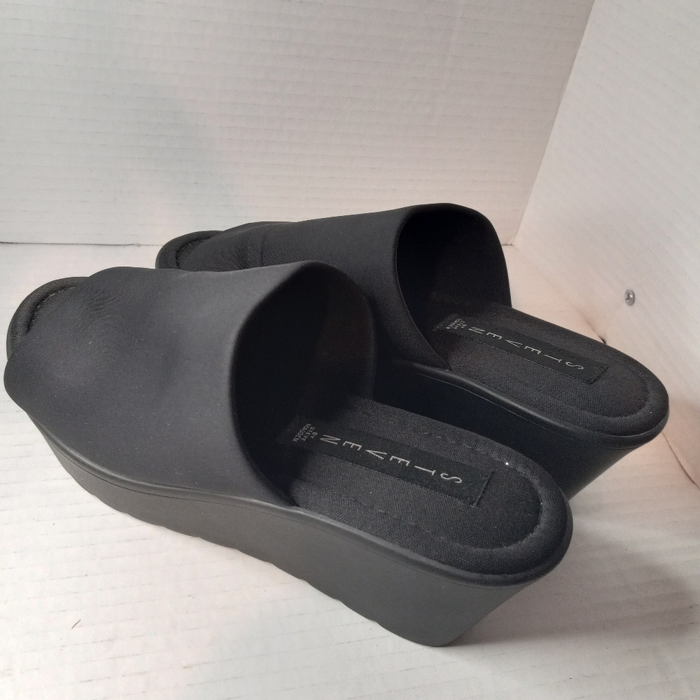 Steven By Steve Madden Fabric 6 Black Sandals Vin… - image 8